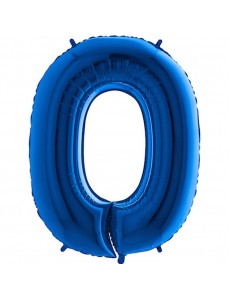 Balão Número 0 Azul 